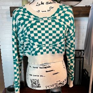 Nectar Green Check Sweater